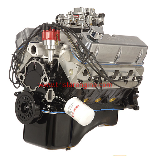 351W High performance complete crate engine with aluminum heads (picture shown with Edelbrock carburetor, actual engine has a Quick Fuel carb)