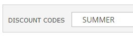 Promo code example