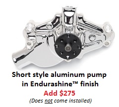 Short style aluminum pump Endurashine finish