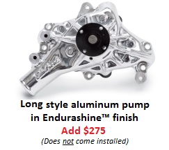 Short style aluminum pump Endurashine finish